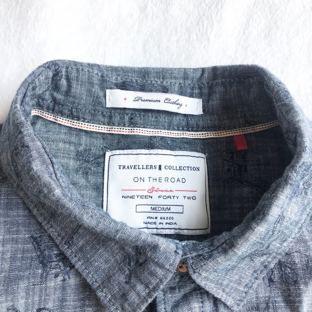 Travelers Collection Button Down - Picture 2 of 4